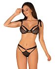 Комплект белья Obsessive Obsessivia, S/M (черный)