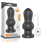Korek analny z wibracją LoveToy King Sized, 18 cm (czarny)
