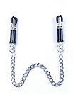 Fetish B - Series Exclusive Nipple Clamps No.12 - Zaciski na sutki, Srebro, 43.5 cm