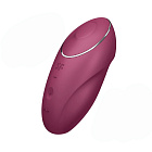 Вибратор для клитора Satisfyer Tap & Climax 1, 11 см (бордовый)