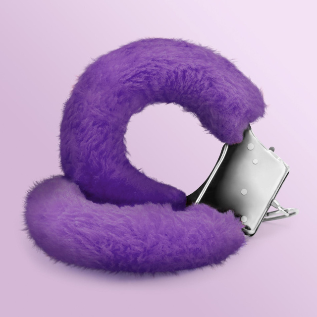 Crushious Love Cuffs Furry - Kajdanki, Fioletowy
