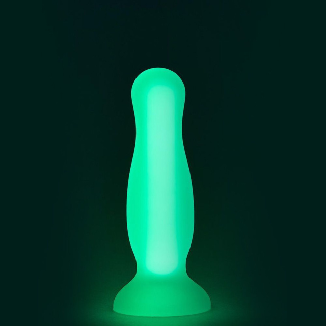 Radiant Glow In The Dark Small - Korek analny, Zielony, 11 cm