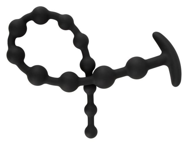 Black Velvets Anal Beads - Łańcuszek analny, Czarny, 50 cm