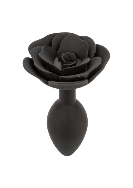 CalExotics Rose Anal Plug Large - Korek analny, Czarny, 10.2 cm