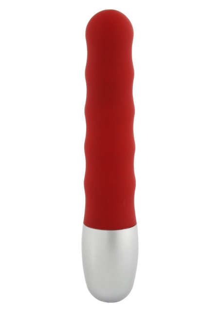 Wibrator Seven Creations Discretion Ribbed, 11 cm (czerwony)