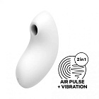 Bezdotykowy stymulator łechtaczki z wibracjami Satisfyer Vulva Lover 2 (biały)