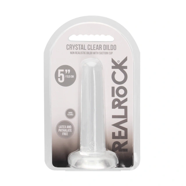 Фаллоимитатор Realrock Crystal Clear Dildo 5.3", 13.5 см (прозрачный)