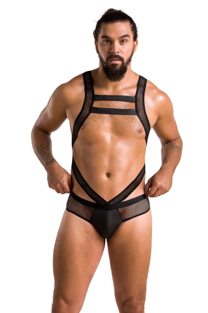Сексуальный боди на бретельках Passion 045 BODY VICTOR, XXL/XXXL (черный)