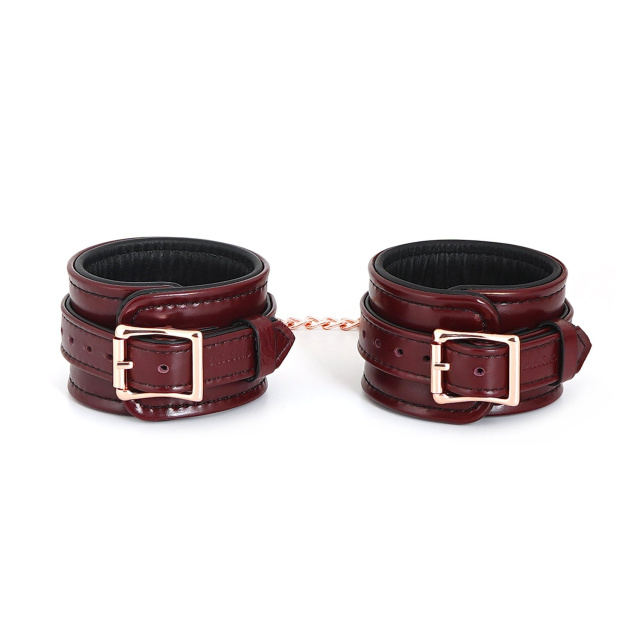 Liebe Seele Wine Red Ankle Cuffs - Uprząż na nogi, Bordоwy, 30.5 cm