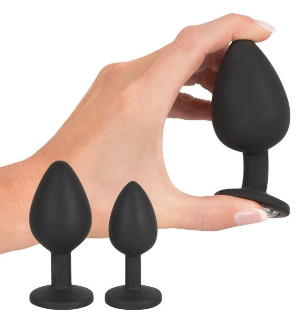 Набор для анальной стимуляции Orion Black Velvets Anal Kit, 4 шт (черный)