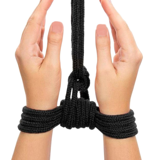 LATETOBED Line Rope Black - Lina do bondage, Czarny