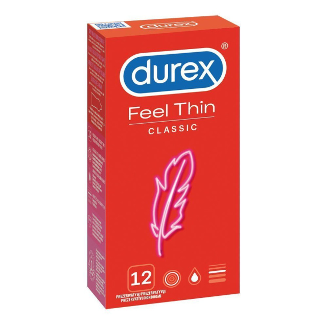 Презервативы Durex Feel Thin Classic, 12 шт.