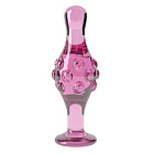 Анальна пробка Lovetoy Glass Romance GS17, 11,3 см (рожевий)