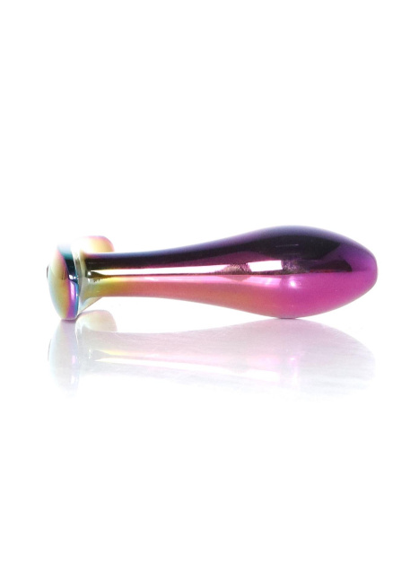 Анальна пробка з кристалом B - Series HeavyFun Plug-Jewellery Multicolour, 7.7 см (червоний)