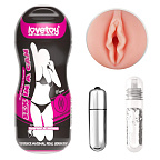 Мастурбатор з вібрацією LoveToy Sex In A Can (тілесний)
