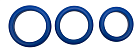 Набор эрекционных колец Blue Mate Cockring Set, 3 шт (синий)