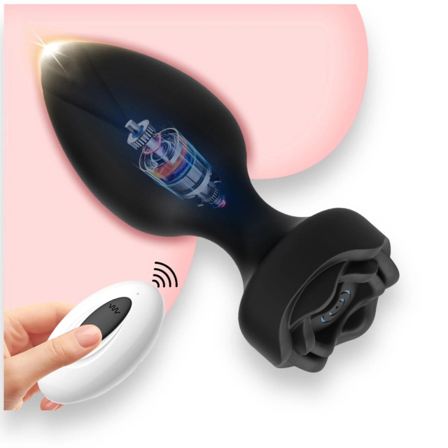 Power Escorts Princess Plug - Korek analny, Czarny, 10.3 cm