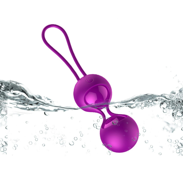 B - Series Fox Kegel Balls Set - Kulki gejszy, Fioletowy, 14.5 cm