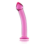 Фалоімітатор LoveToy Glass Romance, 18.5 см (рожевий)