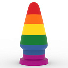Анальна пробка LoveToy Prider 6, 16 см (райдужний)