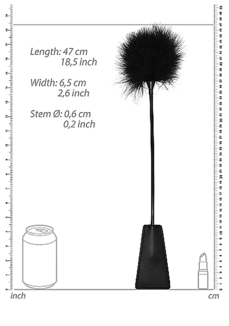 Стек Ouch! Crop With Feather (чорний)
