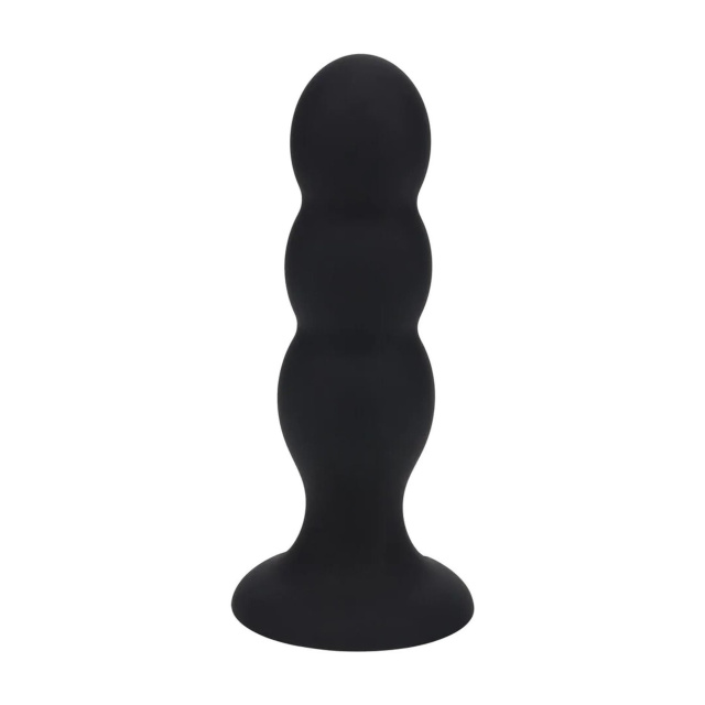 Shots Tri Rattle Liquid - Korek analny, Czarny, 13.5 cm