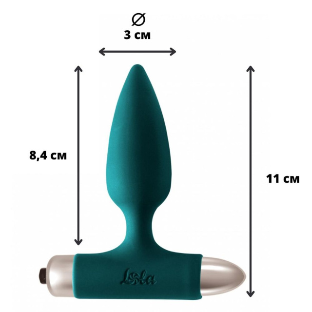 Lola Games Spice It Up - Korek analny z wibracjami, Zielony, 11 cm