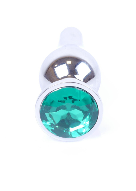 B - Series HeavyFun Jewellery Silver Plug - Korek analny, Zielony, 9.5 cm
