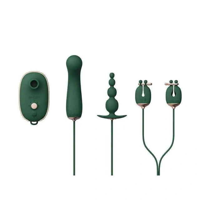 Korek analny Qingnan No.8 Mini Vibrating Anal Bead, 12 cm (zielony)