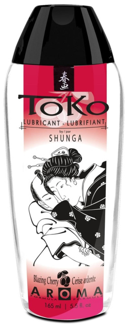 Shunga Toko Aroma Blazing Cherry - Lubrykant na bazie wody, Wiśnia, 165 ml