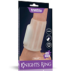 Насадка на пеніс із вібрацією LoveToy Ridge Knights Ring III, 10 см (білий)