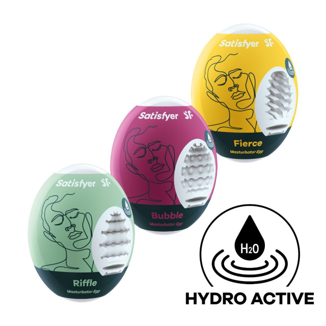 Набор мастурбаторов Satisfyer Masturbator Egg Set, 3 шт (белый)