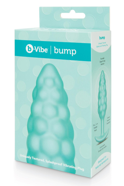 B-Vibe Bump Texture Plug - Korek analny, Mięta, 12 cm