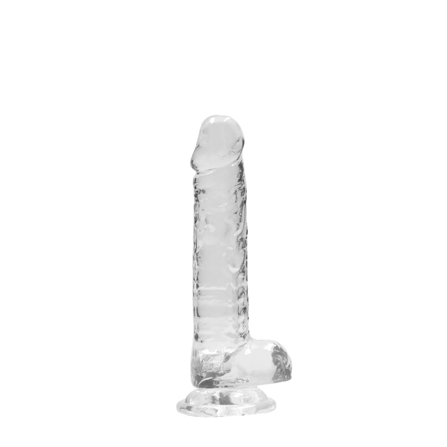 Фаллоимитатор RealRock Realistic With Balls 7", 19 см (прозрачный)