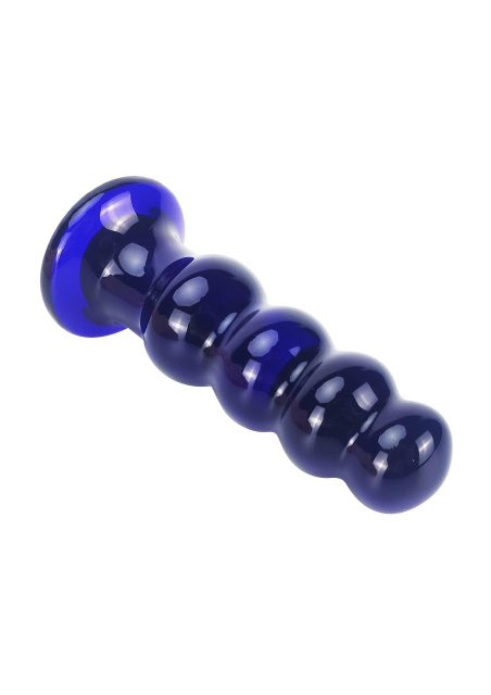 TOYJOY Radiant Glass Buttplug - Korek analny, Niebieski, 11.5 cm