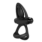 Эрекционное кольцо Pretty Love Vibration Cock Ring, 9,9 см (черный)