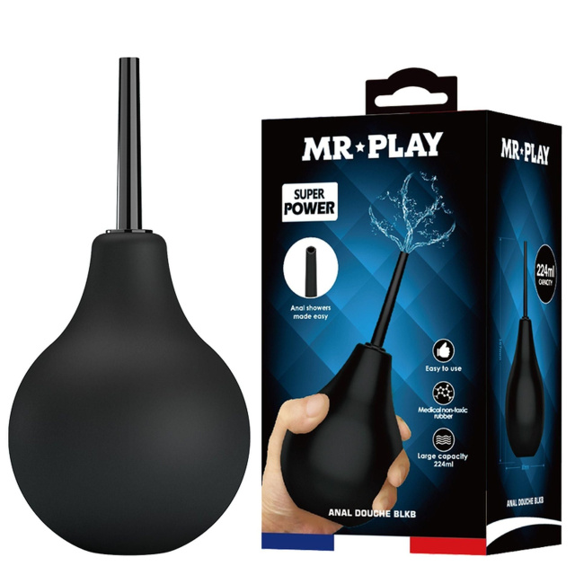 Анальний душ MR Play Anal Douche BLKB, 224 мл (чорний)