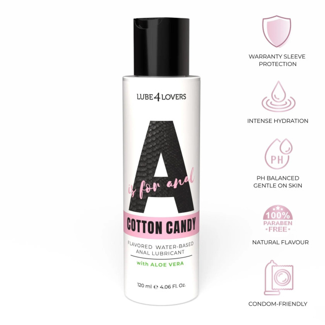 Lube4lovers A Is for A is for Anal Cotton Candy - Lubrykant analny, 120 ml