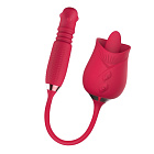 Вибратор Rouge Velvet Rose Aurora, 33 см (красный)