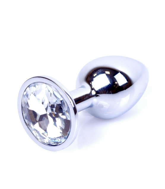 MyLove Jewellery Silver Plug - Korek analny, Przezroczysty, 7 cm