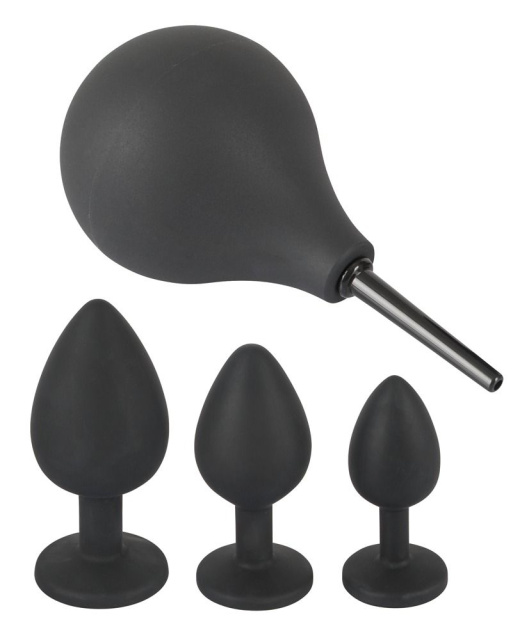 Набор для анальной стимуляции Orion Black Velvets Anal Kit, 4 шт (черный)