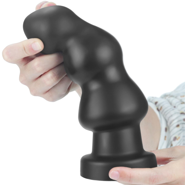 Korek analny LoveToy King Sized Vibrating Anal Rigger, 20 cm (czarny)
