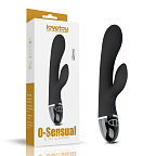 Вібратор кролик LoveToy O-Sensual Clit Duo Climax, 21 см (чорний)