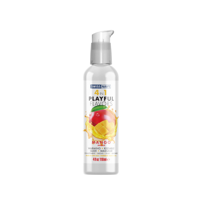 Лубрикант на водной основе Swiss Navy 4 in 1 Playful Flavors манго, 118 мл