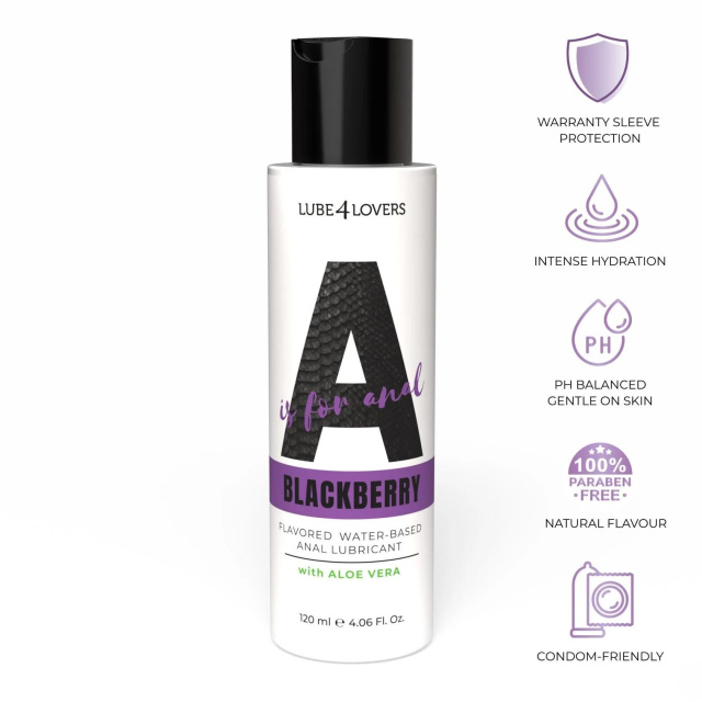 Lube4lovers A is for Anal Blackberry - Lubrykant analny, 120 ml