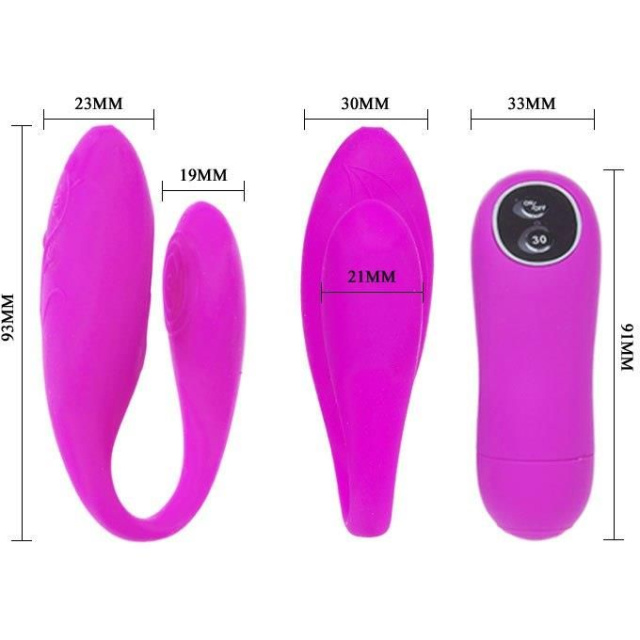 Вибратор Pretty Love Chad Vibrator, 9,3 см (фиолетовый)