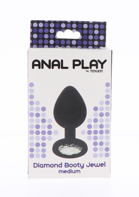 Анальна пробка ToyJoy Diamond Booty Jewel, 8 см (чорний)