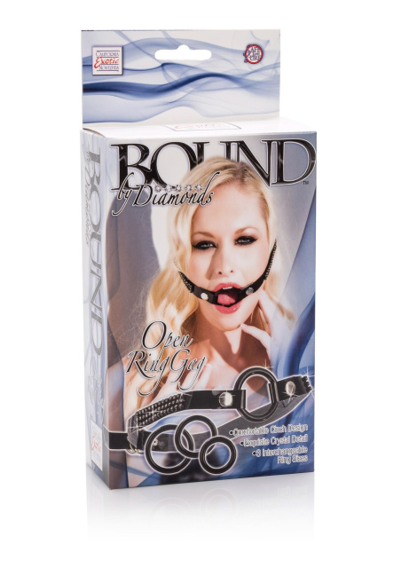 CalExotics Open Ring Gag - Knebel z kulką, Czarny, 81.2 cm