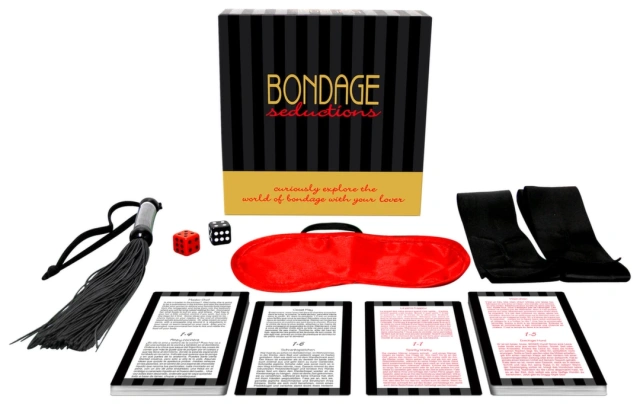Эротическая игра Kheper Games Bondage Seductions для пар с аксессуарами, 36 карт