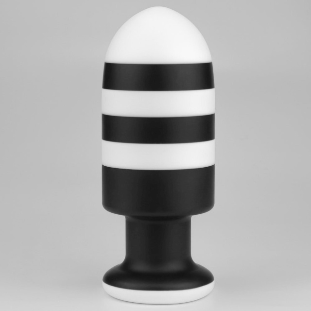 Lovetoy X-Missioner - Korek analny, Czarny-Biały, 19, 5 cm